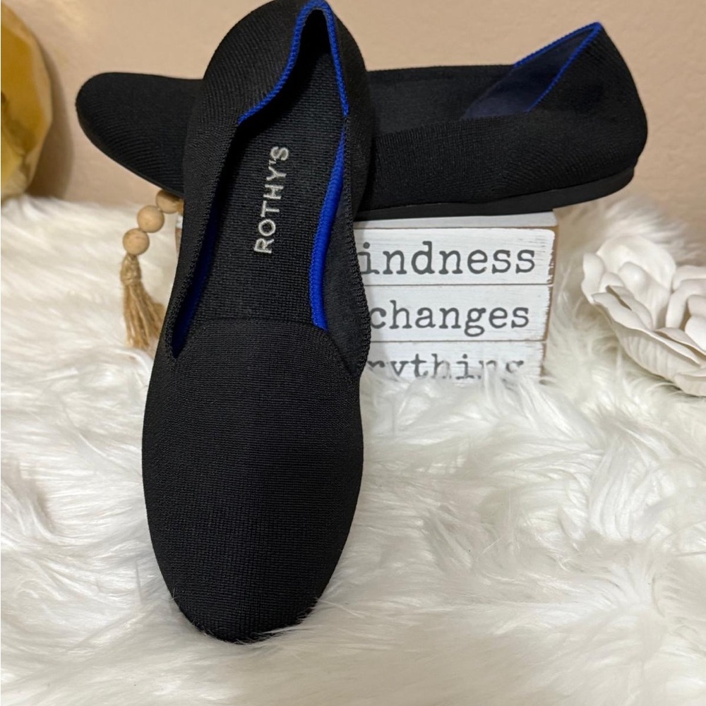 Rothy's Women's Black and Blue Flats - Picture 4 of 8
